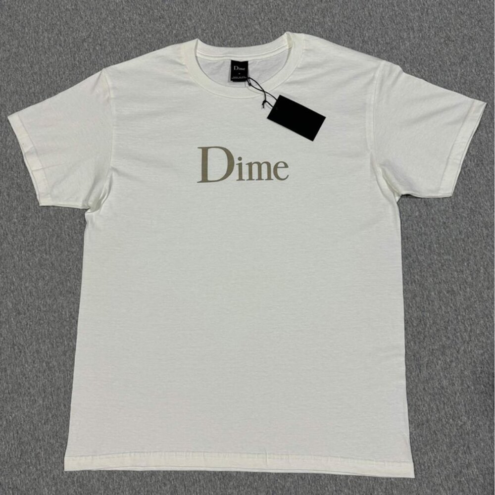 DIME White Logo T Shirt